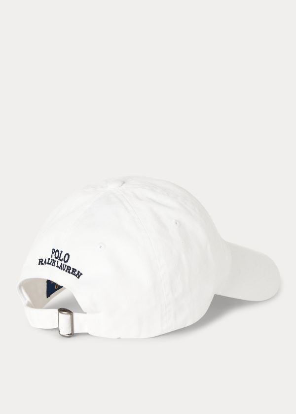 Gorra Polo Ralph Lauren Hombre Blancos - Preppy Bear Chino - WRGUE0913